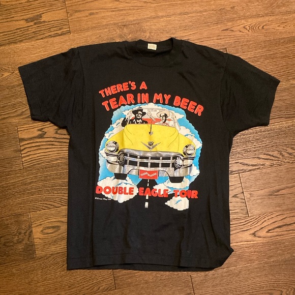 Vintage Hank Williams Jr. There’s a tear in my beer double Eagle tour 1989 - Picture 1 of 4